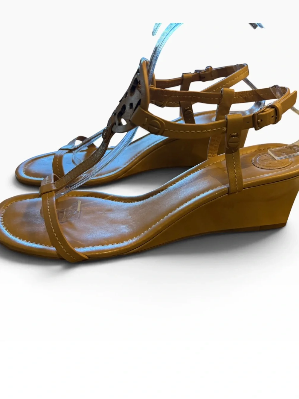 Tory Burch Miller Wedge Sandals In Nude Women’s Size 10